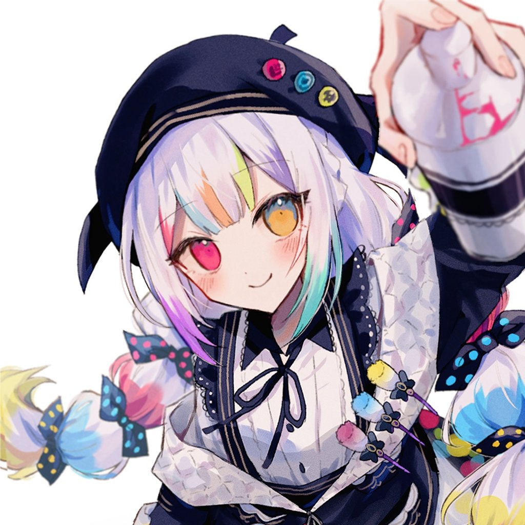 1girl, arm_up, artist_painter, beret, black_jacket, black_ribbon, blunt_bangs, bow