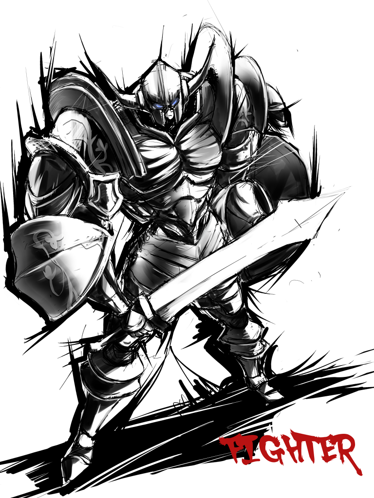 artist_request, blue_eyes, dragon's_crown, dragon's_crown, fighter_(dragon's_crown), fighter_(dragon's_crown), horns, knight