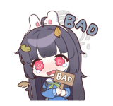 1girl, @_@, animal_ears, animated, animated_png, black_hair, blue_archive, blue_serafuku