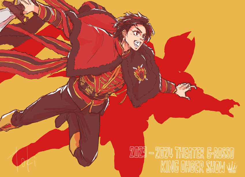 absurdres, black_hair, black_pants, different_shadow, gira_husty, highres, holding, holding_sword