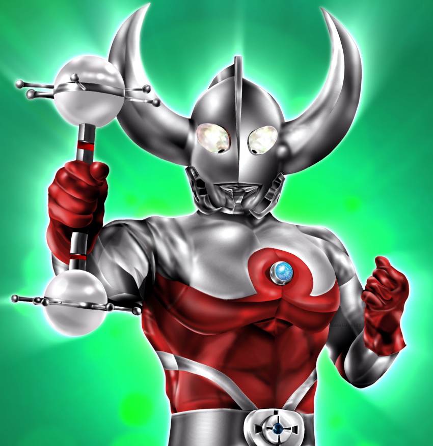 1boy, abs, alien, beard, belt, belt_buckle, buckle, clenched_hand