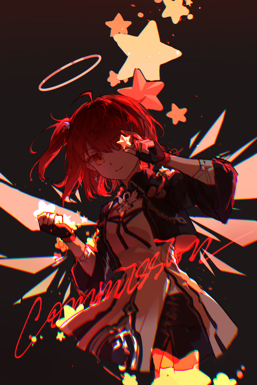 1girl, absurdres, arknights, black_gloves, commentary_request, exusiai_(arknights), exusiai_the_new_covenant_(arknights), fenzisheng1