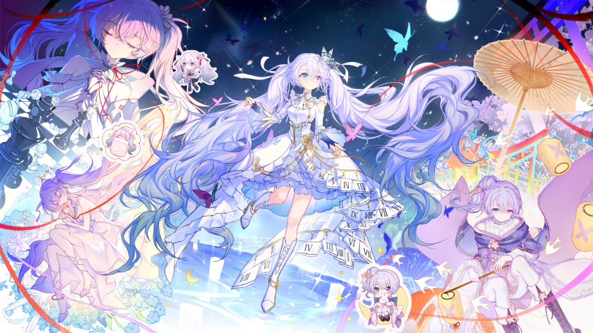 25-ji_miku, absurdres, aqua_eyes, baicongdantui, blush, boots, bug, butterfly