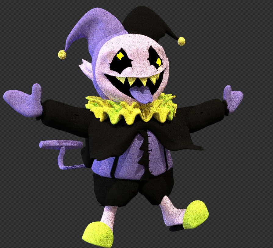 1boy, 2022, 3d, andrewut2, black_cape, black_sclera, blender_(medium), blue_skin