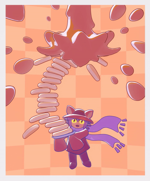 1other, 2022, 3d, androgynous, animal_ears, animal_hat, animated, animated_gif