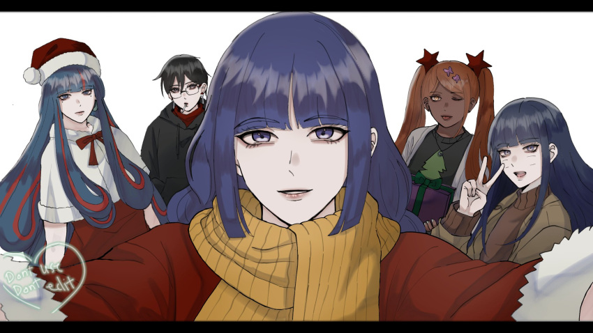ada_(naruto), akimichi_chouchou, black_eyes, black_hair, black_hoodie, black_sweater, blue_eyes, blue_hair