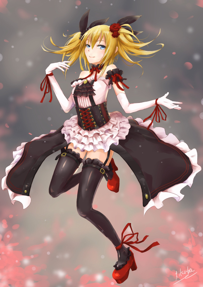 1girl, absurdres, arimura_hinae, blonde_hair, blue_eyes, breasts, chaos;child, dress