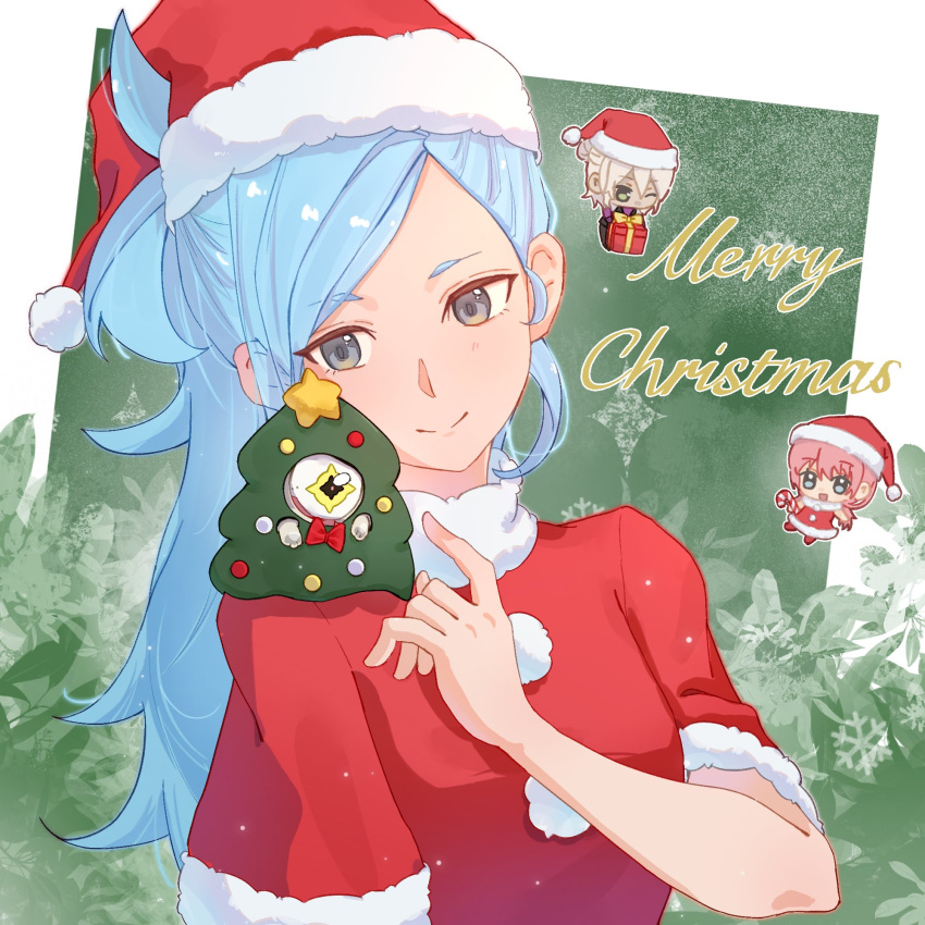 1boy, 2girls, :d, a_t_066, ai_the_somnium_files, aiba_(ai_the_somnium_files), alternate_costume, blonde_hair