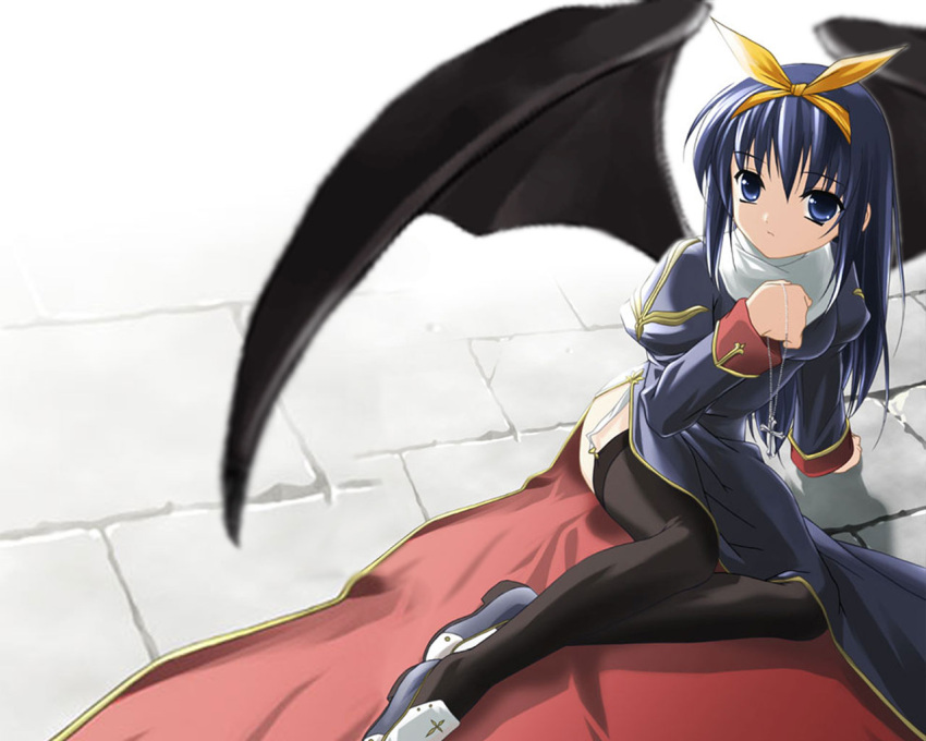 anime, black_hair, demon, dress, girl, halloween, long_hair, ragnarok_online