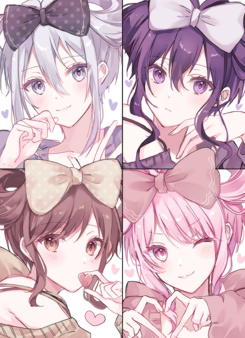 1other, 25-ji_nightcord_de._(project_sekai), 3girls, absurdres, akiyama_mizuki, alternate_hairstyle, asahina_mafuyu, black_bow