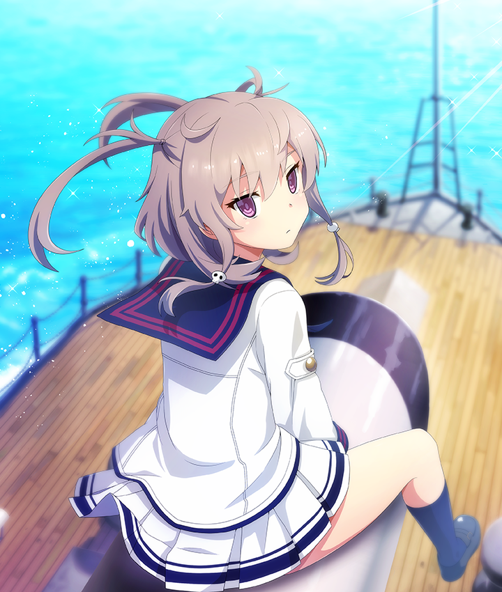 1girl, black_shoes, black_socks, brown_hair, closed_mouth, day, dress, from_above