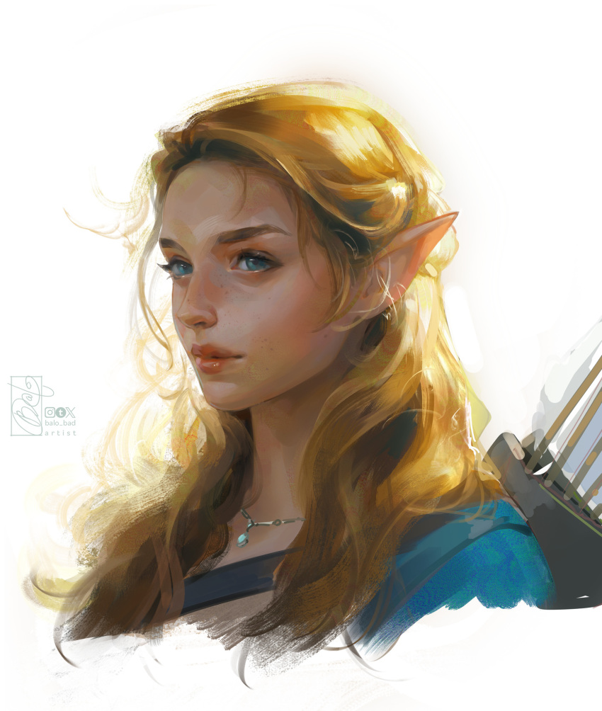 1girl, balo_badartist, blonde_hair, blue_eyes, blue_jacket, closed_mouth, cropped_shoulders, highres