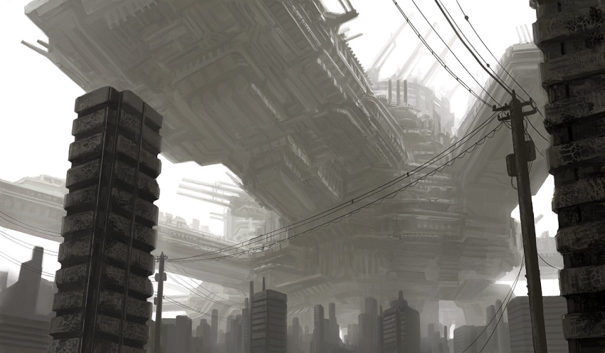 armored_core, armored_core:_for_answer, arms_fort_(armored_core), building, cannon, city, commentary_request, denki
