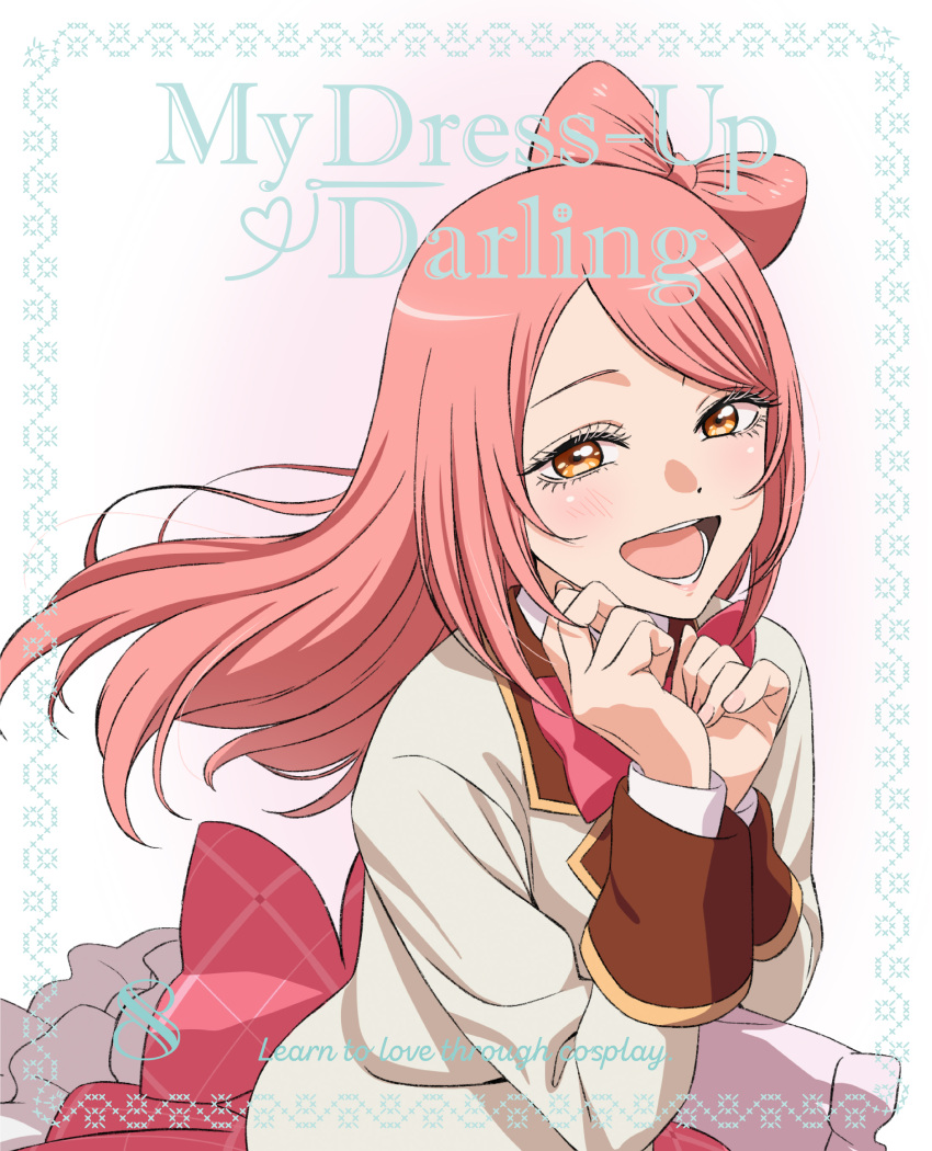 1boy, absurdres, blazer, blush, bow, bowtie, brown_eyes, closed_mouth