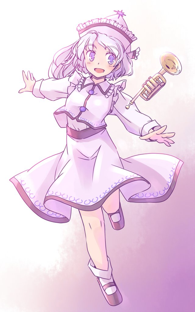 1girl, :d, black_shoes, blue_eyes, blue_hair, blush, buttons, commentary_request