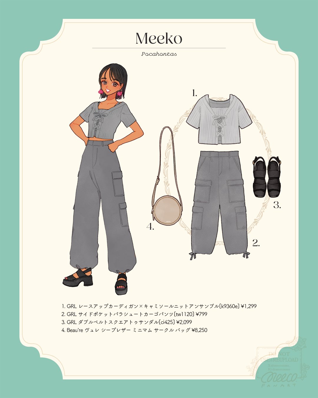 1girl, alternate_costume, commentary_request, dark-skinned_female, dark_skin, full_body, highres, humanization, jewelry, looking_at_viewer, meecosme, meeko_(disney), native_american, pocahontas_(movie), short_hair, smile