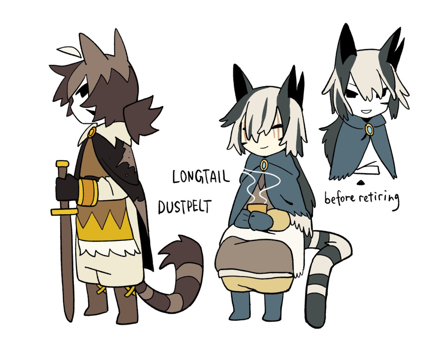 3boys, ahoge, animal_ears, bilingual_commentary, black_eyes, black_hair, blonde_hair, blue_boots