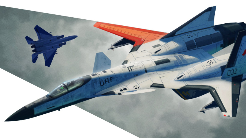 ace_combat, ace_combat_zero, adfx-02_morgan, aim-9_sidewinder, aircraft, airplane, border, cipher_(ace_combat)