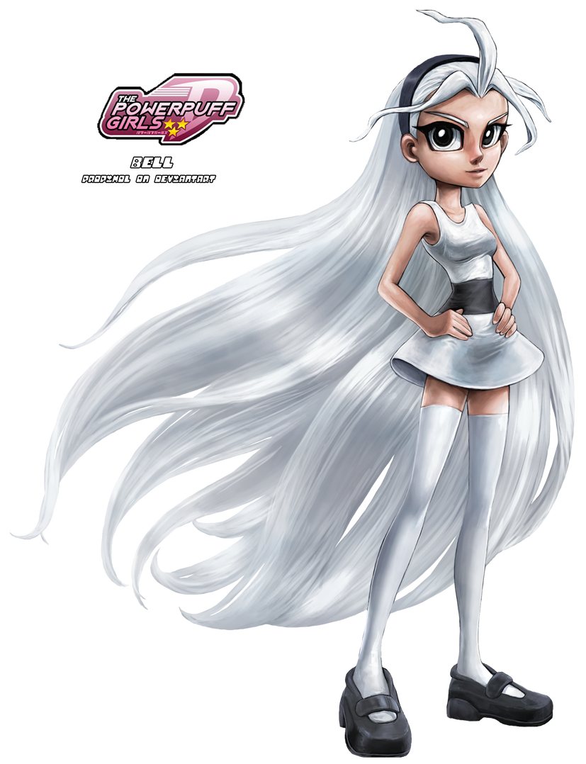 1girl, bell_(ppgd), black_hairband, black_shoes, dress, dress_shoes, english_text, grey_eyes