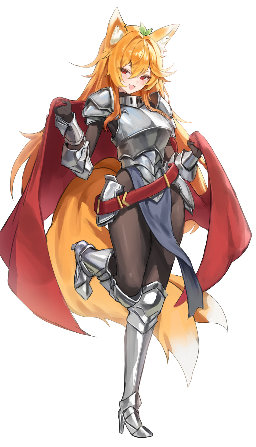 1girl, absurdres, animal_ears, armor, belt, boots, breastplate, brown_gloves