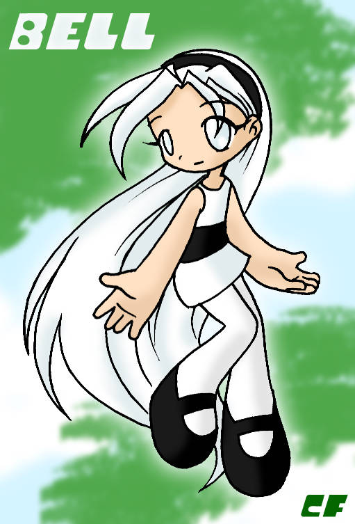 bell_(ppgd), black_hairband, black_shoes, clouds, cloudy_sky, coffgirl, commentary, dress