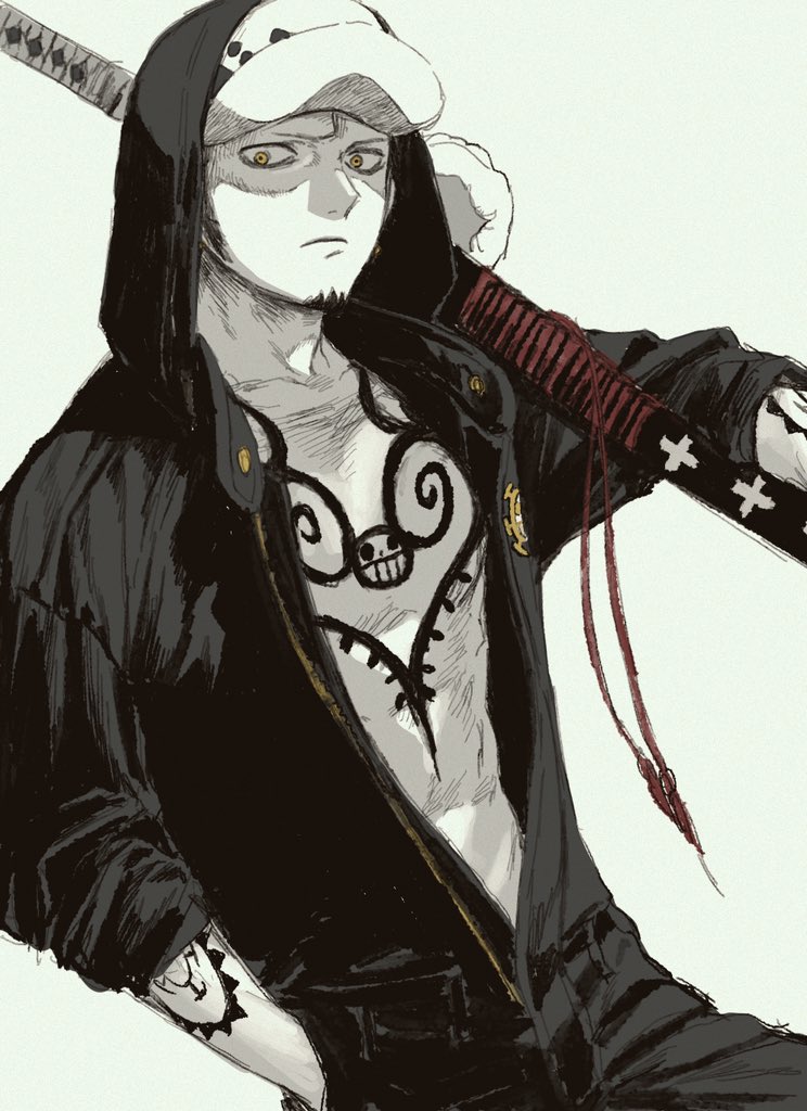 1boy, 53_(kanimisomrmr), arm_tattoo, black_hair, black_jacket, black_pants, chest_tattoo, closed_mouth