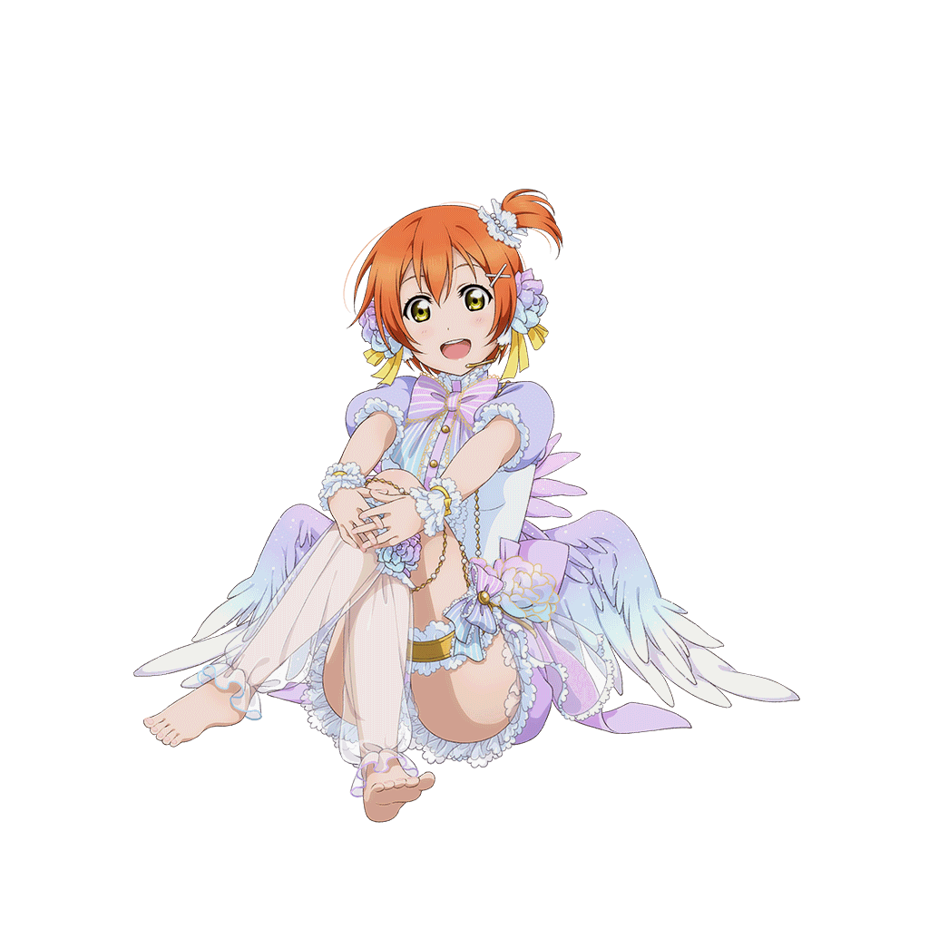 1girl, :d, angel, angel_wings, back_bow, barefoot, bow, center_frills