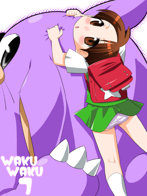 bag, marurun, maururun, mugi_(waku_waku_7), randoseru, short_hair, sunsoft, title_drop, toku_sonchou, waku_waku_7, young