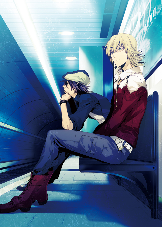 bad_id, barnaby_brooks_jr, belt, blonde_hair, boots, bracelet, brown_eyes, brown_hair