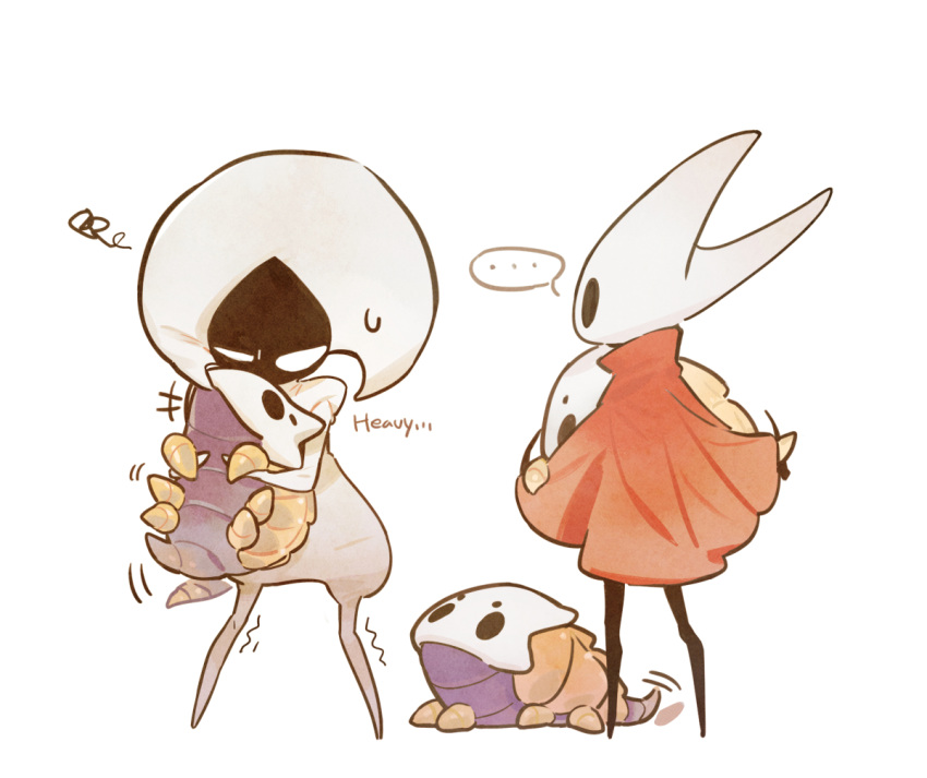 ..., animal, arthropod_girl, beastling_(hollow_knight), biting, black_eyes, black_skin, blank_eyes