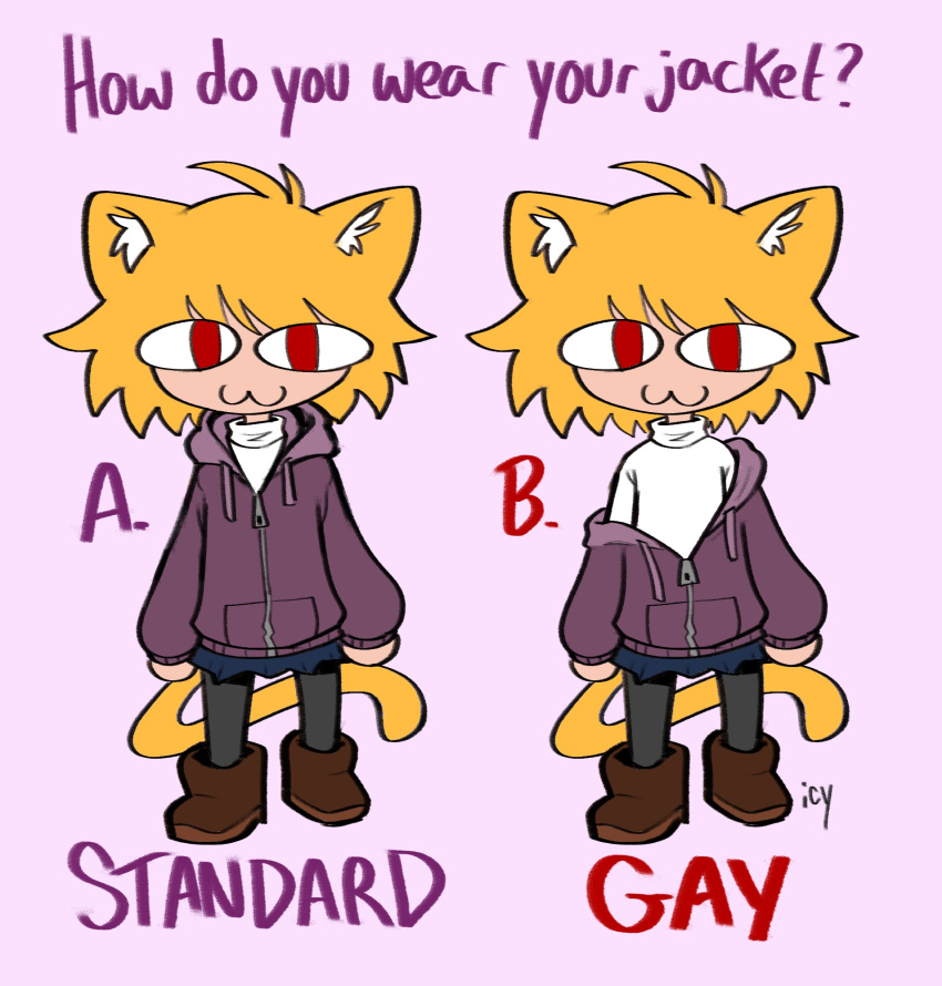 2girls, :3, animal_ears, black_pantyhose, blonde_hair, boots, brown_boots, cat_ears