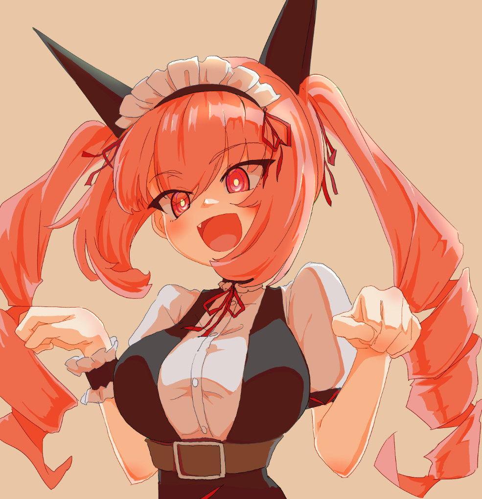 1girl, :d, akiha_rumiho, belt_around_waist, blush, breasts, commentary_request, dress