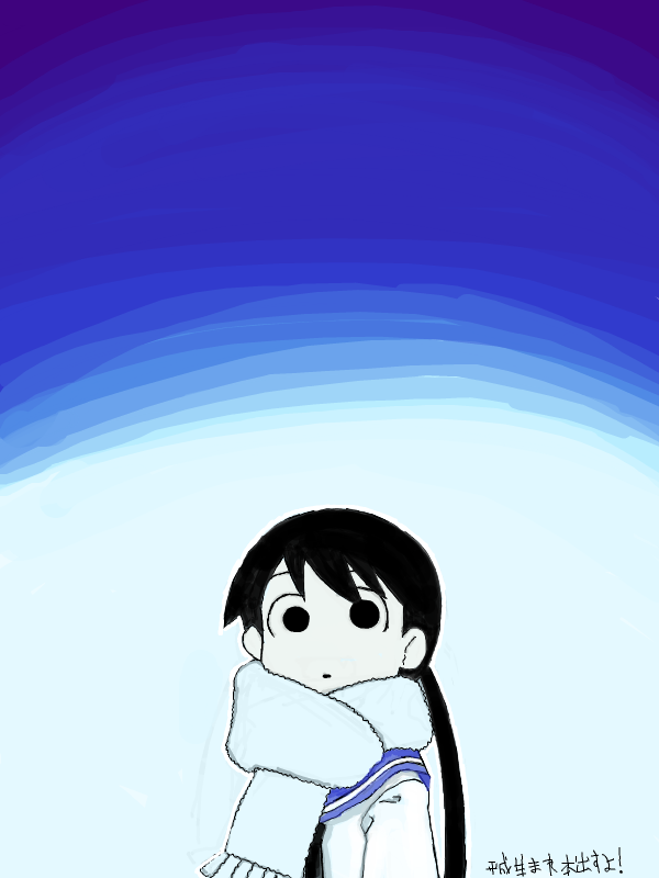1girl, antan, bad_drawr_id, bad_id, black_eyes, black_hair, blue_background, blue_sailor_collar