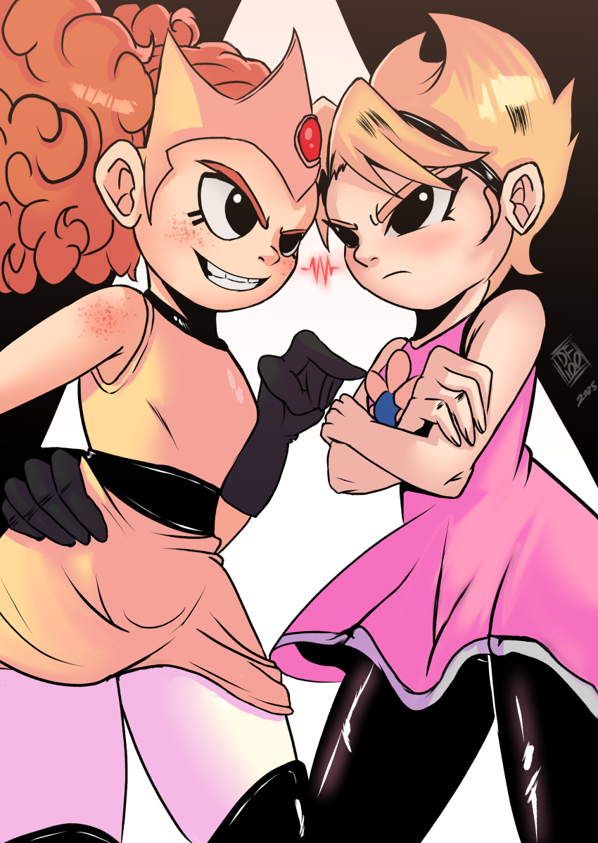 absurdres, angry, black_eyes, blonde_hair, boots, cartoon_network, commentary, crossed_arms