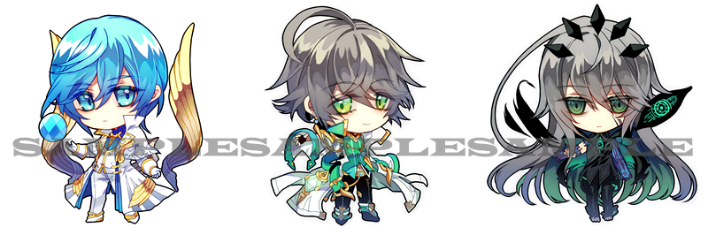 3boys, ahoge, ainchase_ishmael, apostasia_(elsword), arme_thaumaturgy_(elsword), artist_name, athria, black_gloves