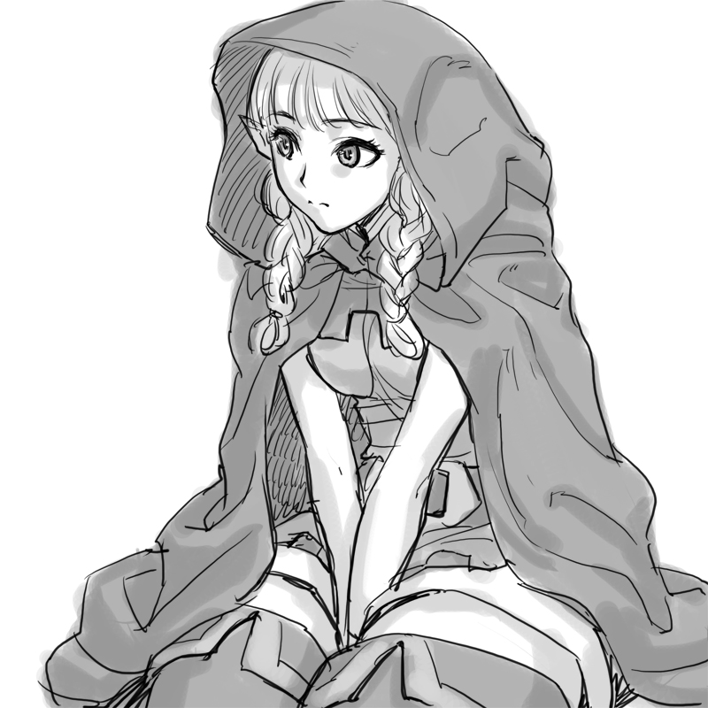cloak, dragon's_crown, dragon's_crown, elf, elf_(dragon's_crown), elf_(dragon's_crown), hood, magaki_ryouta