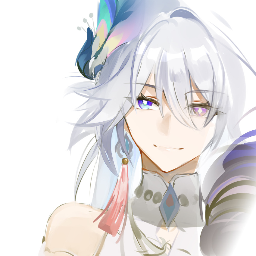 1girl, absurdres, blue_eyes, bright_pupils, china_dress, chinese_clothes, diamond-shaped_pupils, diamond_(shape)
