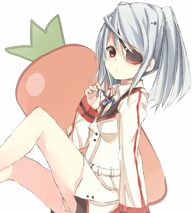 blush, carrot, eyepatch, infinite_stratos, laura_bodewig, legs, long_hair, meet_neet