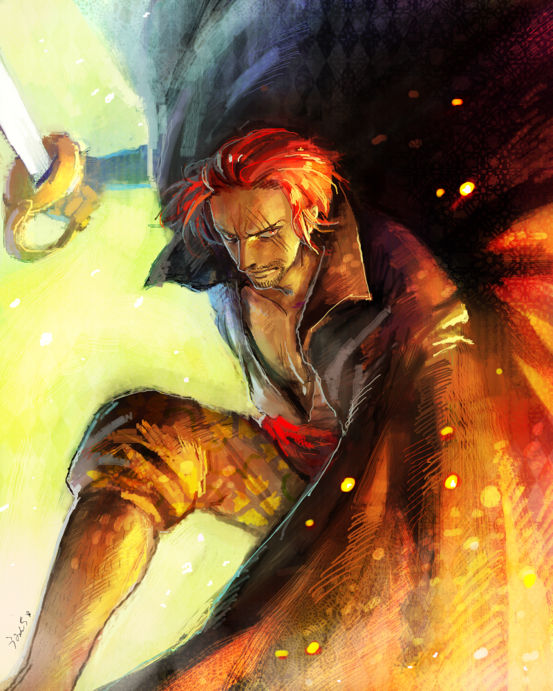 artist_request, beard, cape, epic, facial_hair, fighting_stance, fire, glaring