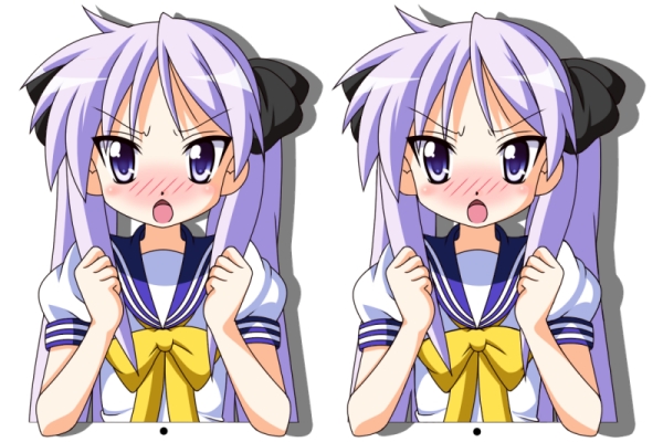 blush, hiiragi_kagami, long_hair, lucky_star, purple_hair, rindou_(awoshakushi), school_uniform, serafuku