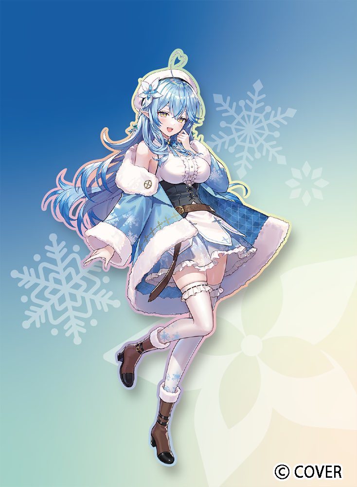 1girl, ahoge, belt, beret, blue_bow, blue_bowtie, blue_coat, blue_hair