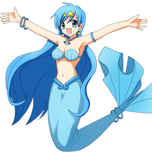 bad_id, blue_eyes, blue_hair, houshou_hanon, jewelry, long_hair, mermaid, mermaid_melody_pichi_pichi_pitch