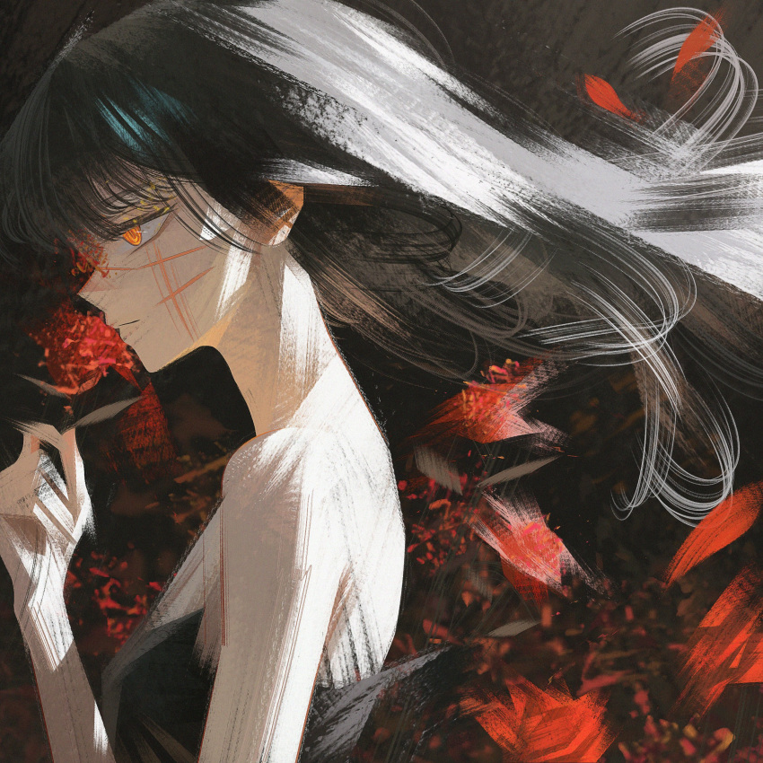 1girl, absurdres, blackhair, chainsaw_man, character_profile, dress, highres, nyte_tyde