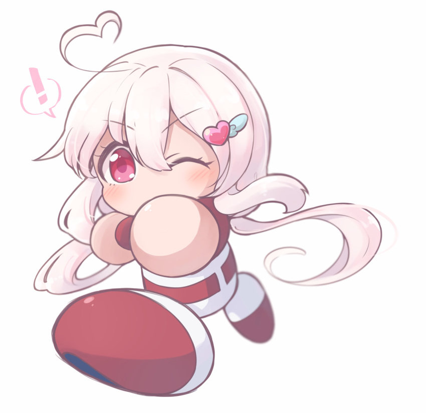 !, 1girl, ahoge, amane_karen, baseball_uniform, hair_ornament, heart, heart_ahoge