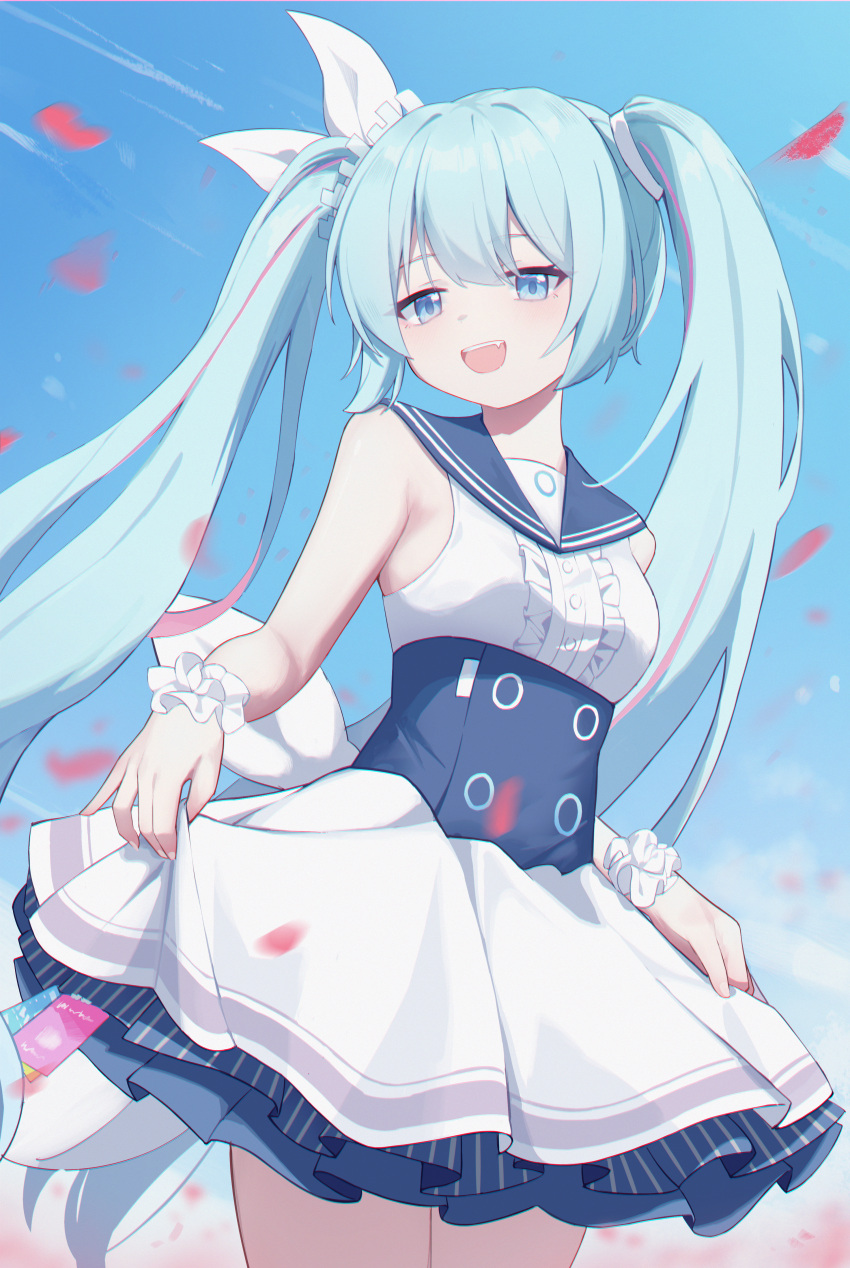 1girl, absurdres, aqua_halo, black_sailor_collar, blue_archive, blue_eyes, blue_hair, blush