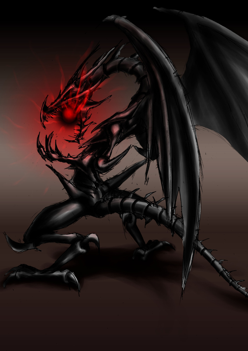 absurdres, dragon, fire, highres, red-eyes_black_dragon, yu-gi-oh!, yuu-gi-ou