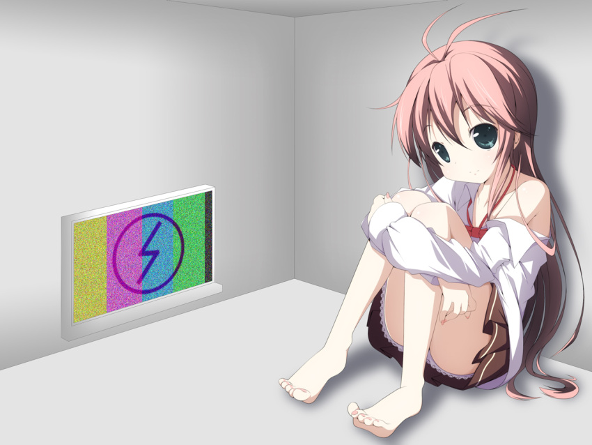 brown_hair, denpa_onna_to_seishun_otoko, green_eyes, haruka_nana, nopan, parody, utau