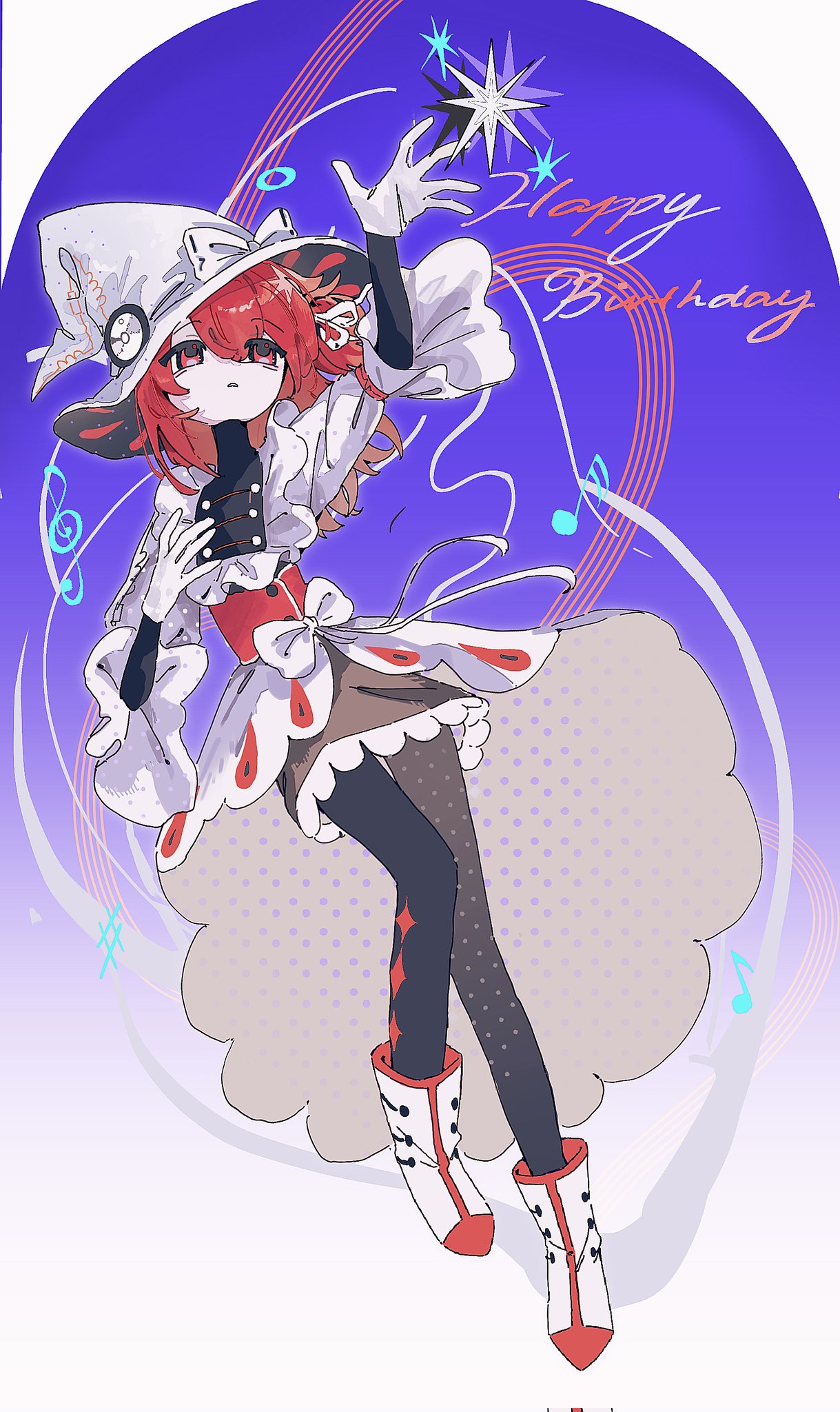 1girl, a.i._voice, adachi_rei, arm_up, black_pantyhose, boots, bow, hashtag-only_commentary