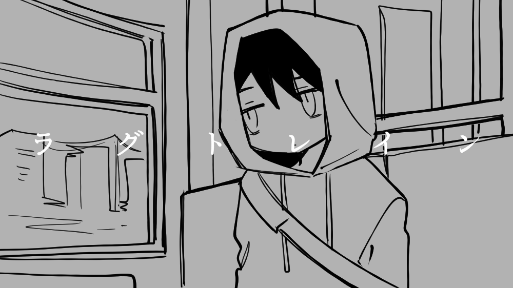 1boy, black_hair, city, commentary_request, cry_of_fear, exhausted, gam_chihot, head_tilt