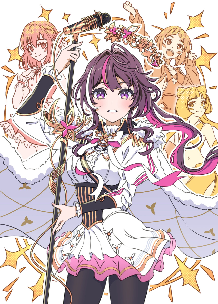 1girl, absurdres, azki_(1st_costume)_(hololive), azki_(2nd_costume)_(hololive), azki_(3rd_costume)_(hololive), azki_(hololive), azki_(prima_diva)_(hololive), black_pantyhose